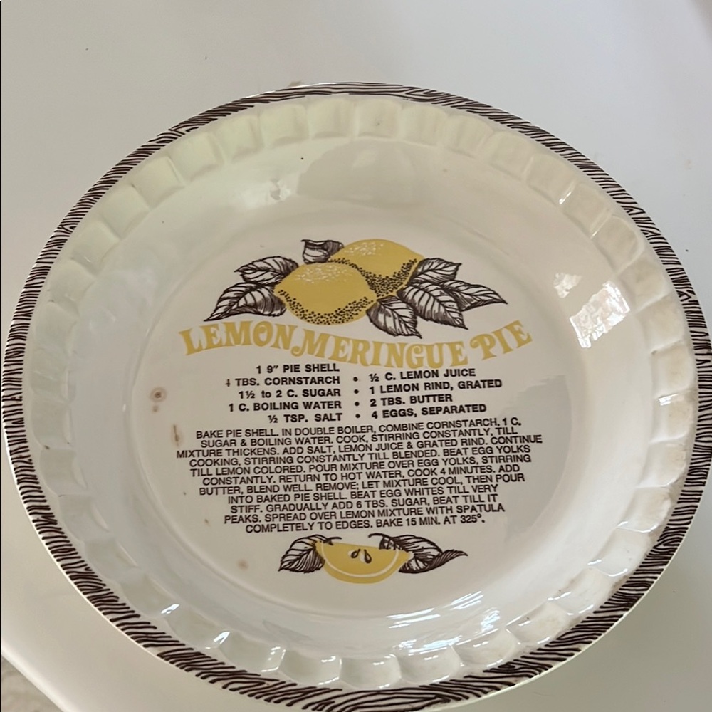 Lemon Meringue Pie Recipe Plate